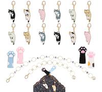 COGCHARGER DIY Knitting Tool Sets 18Pcs Including Cat Alloy Enamel Crochet Stitch Markers Knitting Row Counter Chains Silicone Knitting Needle Stoppers for Knitting Project