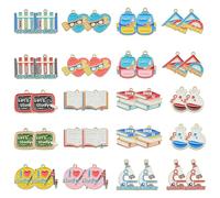 COGCHARGER Enamel Teacher Charms for Jewelry Making, Colorful, 40 Pcs