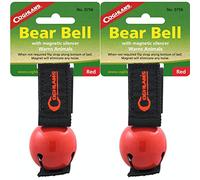 Coghlan's Bear Bell Red w/Magnetic Silencer & Loop Strap Warns Animals (2-Pack)