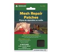 Coghlan's Mesh Repair Patches - Peel & Stick Tent Screen Restore Kit - 4 Piece Self-Adhesive Fine Net for Mosquito Netting, Bug Screens & Camping Gear - No Sewing, Cut-to-Size - 3" x 3.5"