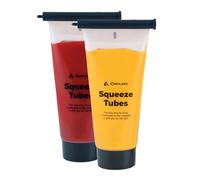 Coghlan's Reusable Squeeze Tubes - 8 oz BPA-Free Food Safe Dispensers with Roll-Up Clips & Stand-Up Lids - For Condiments, Sauces, Toiletries & Travel - 2-Pack