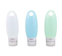 Coghlan's Silicone Travel Bottles (3 Pack), Clear, Green, Blue, 3Oz (89ml)