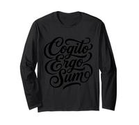 Cogito Ergo Sum Latin Philosopher Thinker Quote Long Sleeve T-Shirt