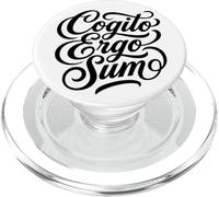 Cogito Ergo Sum Latin Philosopher Thinker Quote PopSockets PopGrip for MagSafe