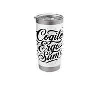 Cogito Ergo Sum Latin Philosopher Thinker Quote Stainless Steel Insulated Tumbler