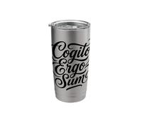 Cogito Ergo Sum Latin Philosopher Thinker Quote Stainless Steel Insulated Tumbler