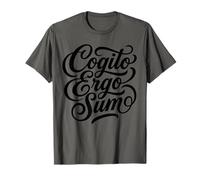Cogito Ergo Sum Latin Philosopher Thinker Quote T-Shirt