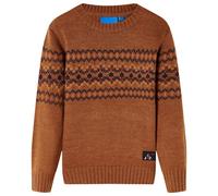 (cognac, 128) Kids' Sweater Children Toddler Pullover Sweatshirt Kids' Tops Knitwear Knitted