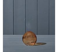 Cognac Globe Glass Vase x 8cm - Bud Stem Small Vase