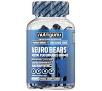 Cognitive Performance Gummies | Ashwagandha, Ginseng, Lions' Mane | Reishi, Chaga & Cordyceps Mushrooms + Vitamins B5, B6, B12 | No Added Sugar | Cherry Flavour | 60 Vegan Gummies | Neuro Bears®