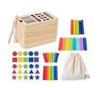 Cognitive Puzzle Board For 's - Natural Wood Learning Unit, Interactive Color Recognition Set, Development Play System That Provides Hand-Eye Coordination Exercises For Use In Early Children