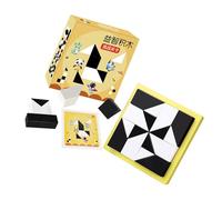 Cognitive Skill Building Puzzle Challenge Block Toy Invisible Pattern Designs Wooden Logical Development Learning Toy