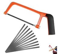Cognitivex 11 Piece Set Mini Hacksaw Set Professional Hack Saw with 10 Saw Blade Small Hand Saw Set for Wood Heavy Duty Mini Hacksaw Junior Hacksaw