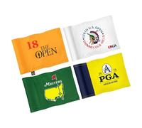 COGOLFING 2026 Grand Slam Golf Flag Mini, 8x6 Inch, Double-Sided Silk-Printed, Premium 420D Nylon, Ideal for Backyard Practice Putting Green, 4-Pack