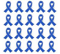 cogont 100PCS Dark Blue Ribbon Awareness Pins Colon Cancer Child Abuse Awareness Rectal Cancer Awareness Enamel Lapel brooches Pins, JSAZXZ-40