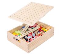 Cogs Brain Teaser - Timber Wheel Logic, Table Play Tactile Gear, Small Muscle Dexterity Growth, Prop Toward Youth Child, Females Males Teaching Motion Kit | Academic Mental Reasoning Base Towa