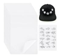 COGVOHY 12 PCS A4 Water Soluble Embroidery Paper, Print or Draw Water Soluble Embroidery Patterns Suitable for Hand & Machine Embroider, 29.7x21cm