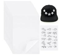 COGVOHY 16 PCS A4 Water Soluble Embroidery Paper, Print or Draw Water Soluble Embroidery Patterns Suitable for Hand & Machine Embroider, 29.7x21cm