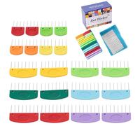 COGVOHY 20 PCS Blocking Pins, Knit Blockers Pins Kit, Colourful Knit Blockers Combs for Crochet Projects Sewing Lace Needlework Projects Tool