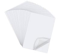 COGVOHY 30 PCS A4 Double Sided Adhesive Sheets, Clear PET Self-Adhesive Tape Sheets, Multifunctional Sticky White Paper for Handicraft DIY, Wrapping Arts, Art Album Making, Home Decoration
