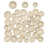 COGVOHY 300 PCS Wooden Buttons, 15/20/25mm Cardigans Knitting Buttons, Handmade with Love Wooden Button for DIY Sewing Craft Decorations