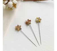 Cohana - Winter Gold (0.50 x 35mm) Sewing Pins with Star - 3 Pieces
