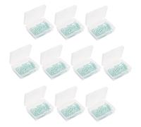 COHEALI 10 Boxes Mini Metal Paper Clips Small File Paperclips with Coated Clamps for Office Document Sorting Journaling and Note Holding Mint Green Organizer Clips for Classroom and