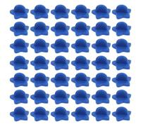 COHEALI 100 Pcs Rubber Five-Pointed Star Shaped Pin Backs Clutch Tie Tack Caps for Service Bars and Lapel Pins, Handy and Convenient for DIY Crafts and Jewelry Making in Blue