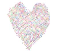 COHEALI 1000pcs Luminous Letters Beads Loose Beads Plastic Round Assorted Colour Lightweight Multi-Functional Craft Alphabet for DIY Necklace Making