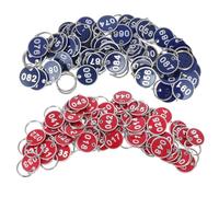 COHEALI 100pcs Aluminium Alloy Luggage Identification Tags Numbered 1-100 with Key Rings, Sturdy and Wear-Resistant Suitcase Labels for Travel, Hotels, and Large-Scale Events