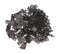 COHEALI 100pcs Antique Green Mini Self-Closing Metal Jewelry Box Hinges with 400pcs Screws, 6mm Fillet Iron Hinges for Wood Box Accessories