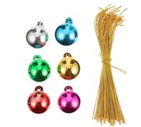 COHEALI 100pcs Color ful Simulated Lamp Bead Pendants with Rope DIY Accessories Plastic Decorative Hanging Ornaments for Wedding and Holiday Decorations Christmas Tree Decoration Random