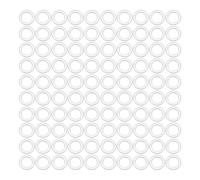 COHEALI 100pcs Curtain Roman Rings Curtain Perforated Rings Suitable for 8-13mm Rod Plastic Classic Sturdy Flexible Living Room Decoration