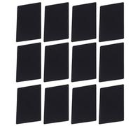 COHEALI 100pcs Engraved Cards Aluminum Business Cards with Smooth Surface Round Corner Black Aluminium Material Plates for DIY Printing Office Use