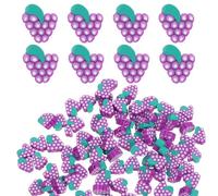 COHEALI 100pcs Purple Grape Shaped Polymer Clay Beads with Holes for Jewelry Making, Soft Polymer Clay Bulk Beads for DIY Craft Projects and Fruit-Themed Bracelets
