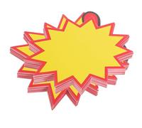 COHEALI 100pcs Retail Signs Label Signs Star Burst Display Tags Garage Sale Price Tag for Sale Retail Store Star Price Burst Yellow Pop