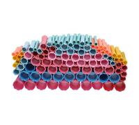 COHEALI 100pcs Reusable Hair Rollers Perm Hair Rods Comfortable Feel Abs Rubber Material American Style Wavy Natural Curly for Salons and Family Use