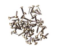 COHEALI 100pcs Round Metal Brads Fasteners for Crafts and Paper Crafts, Anti-Rust Waterproof Iron Brad Fastener, Coffee Colour, 4.5x8mm Size for Scrapbooking and DIY
