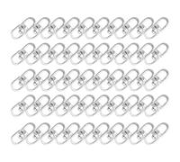 COHEALI 100pcs Swivel Snap Hooks Keychain Claw Clasps Made of Lead-Free Zinc Alloy, Silver Finish with Smooth 360° Rotation for Arts and Crafts DIY Projects and Pet Leash Accessories