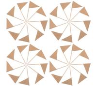 COHEALI 100pcs Triangle Cake Topper Flags Made of Paper Beige Decorative Toothpick Flags with Stylish Triangle Shape for Party and Outdoor Gatherings