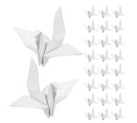 COHEALI 100pcs White Origami Paper Cranes DIY Folded Crane Garland for Wedding Birthday Party Backdrop Home Decoration Elegant Minimalistic Hanging Mobile Creative Craft Kit