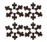 COHEALI 100pcs Wooden Mini Cross Pendants with Pre-drilled Holes for DIY Jewelry Making, Smooth Finish Natural Wood Cross Charms for Pendants and Bracelets