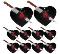 COHEALI 10pcs Acrylic Halloween Charms DIY Jewelry Pendants Heart-shaped Broken Knife Design for Earrings Necklace Keychains Craft Making Accessories