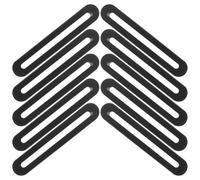 COHEALI 10pcs Adjustable Stainless Steel Shelf Brackets with Slot Hole for Securing Drawers, Black Metal Corner Brackets that Will Not Deform, for Furniture Repair and Woodworking Projects