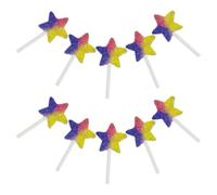 COHEALI 10pcs Adorable Star-shaped Lollipop Charms DIY Jewelry Accessories Lightweight Plastic Charms for Phone Case and Earrings Crafting Supplies