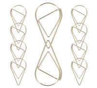 COHEALI 10pcs Bills Fixing Paperclip Dripping Shaped Golden Steel Wire Clips Lightweight Sturdy Office Supplies for Home and School