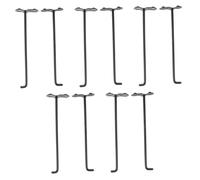 COHEALI 10pcs Black Iron Square Hole Pegboard Hooks for Supermarket and Retail Shelf Racks, Userfriendly Mounting Design, Easy Installation Utility Display Hooks, Modern Contemporary