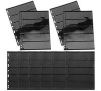 COHEALI 10pcs Black Pet Loose-leaf Stamp Collection Holders for Stamps and Banknotes with Wearable Design and Collection Function Suitable for Collecting Albums