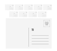 COHEALI 10pcs Blank Postcards for Mailing Writable Blessing Cards Multi-function Smooth Writing Coated Paper White Cards Suitable for Schools and Churches