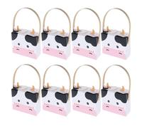 COHEALI 10pcs Cartoon Cow Shaped Paper Boxes with Handle for Birthday Party Favors, Cute Candy and Cookie Treat Boxes, Multifunctional Use for Parties